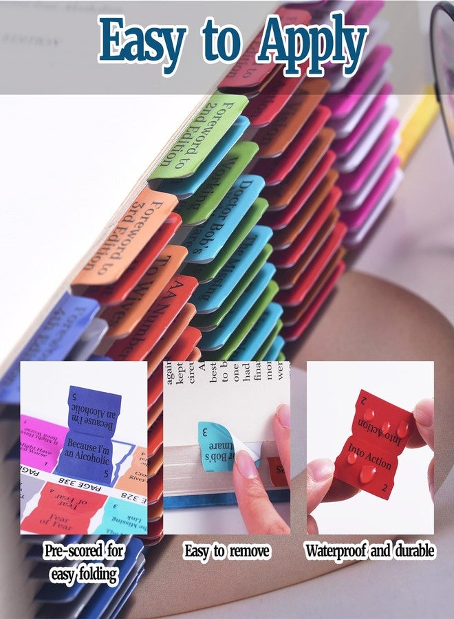 LParkin AA Big Book Index Tabs – 72 Color-Coded PVC Laminated Tabs for Alcoholic Anonymous Big Book (4th Edition), Includes Alignment Guide, 66 Coding Guidelines Tabs 6 Blank Tabs (Book Not Included) - Image 4