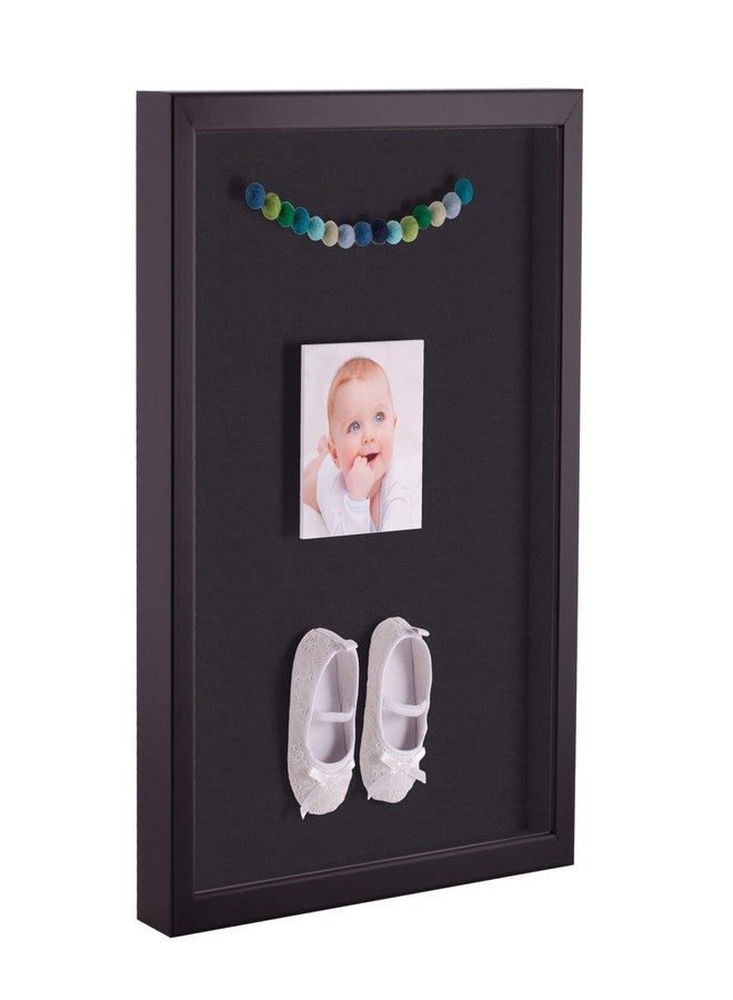 ArtToFrames 5 x 7 Inch Shadow Box Picture Frame, with a Satin Black 1'' Shadowbox Frame and Black Mat - Image 1