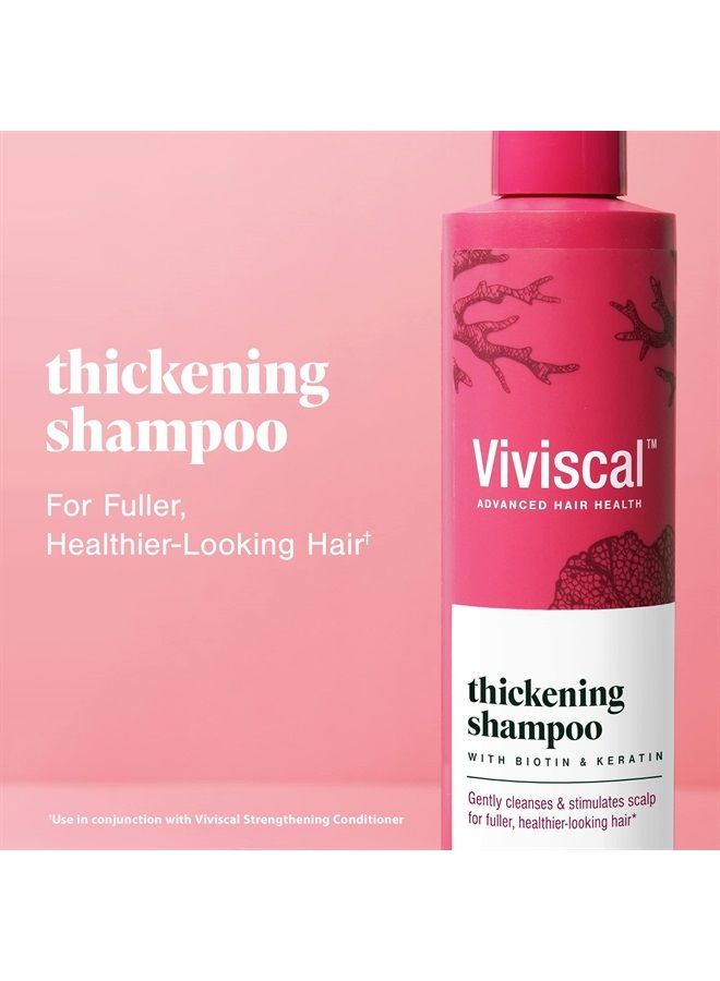 Viviscal Thickening Shampoo, Formulated With Biotin And Keratin, Fortified With Marine Collagen And Seaweed Extract, Strengthens And Reduces Breakage, Healthier Looking Hair 250ml (8.45 fl. oz.) - Image 2