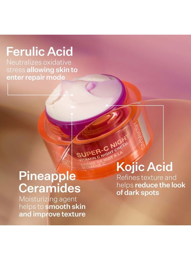 Strivectin Super-C Night Vitamin C Night Cream, Brightening & Firming, Boost Skin Dullness with Hyaluronic Acid, 1.7 Oz - Image 4