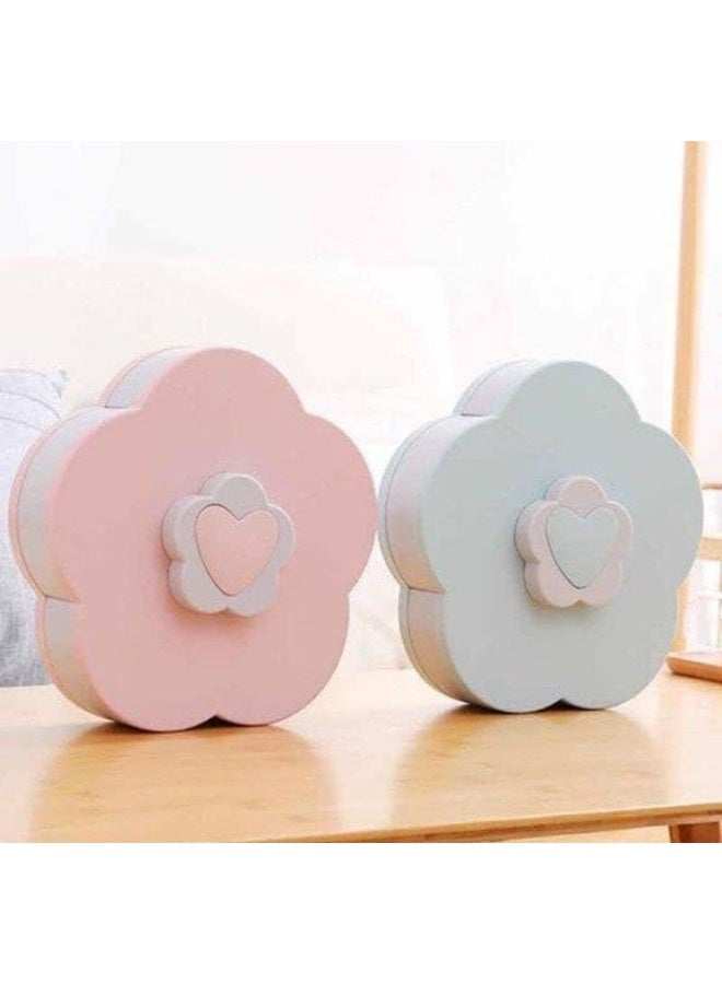 طبق تسالي دوارة بطبقتين للمكسرات والفواكه المجففة والحلويات DC - Image 1