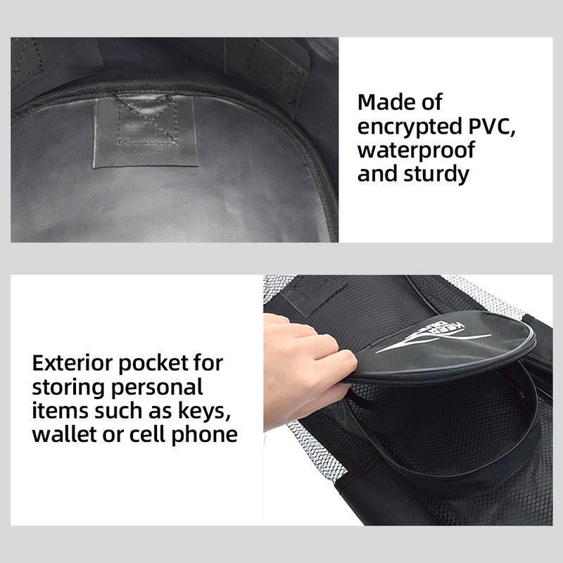 Portable Diving Fins Bag PVC Fins Protective Bag with Shoulder Strap for Scuba Diving - Image 4