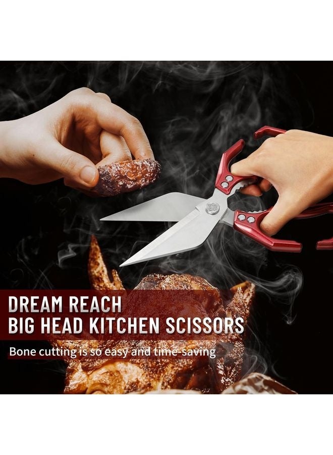 هومستر مطبخ مقص متعدد الوظائف، مطبخ مقص من الفولاذ المقاوم للصدأ للطعام، مطبخ مقص الدواجن لمناولة اللحوم والخضروات - Image 2