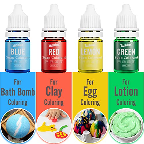 Vividye Soap Dye - 24 Color Food Grade Skin Safe Coloring for Bath Bomb and DIY Making Supplies - Liquid Concentrated Colorant Kit for Handmade Soaps and Crafts - Image 5
