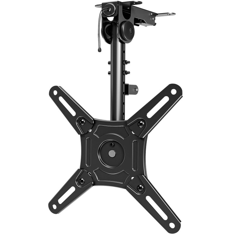 MOUNTUP Flip Down Ceiling TV Mount for 13-40" TVs, Full Motion TV Bracket with Height Adjustment, 360Â° Swivel & Rotate, Fits Flat & Slanted Ceilings, Max VESA 200x200mm, Up to 22 lbs, MU0049-L - Image 1