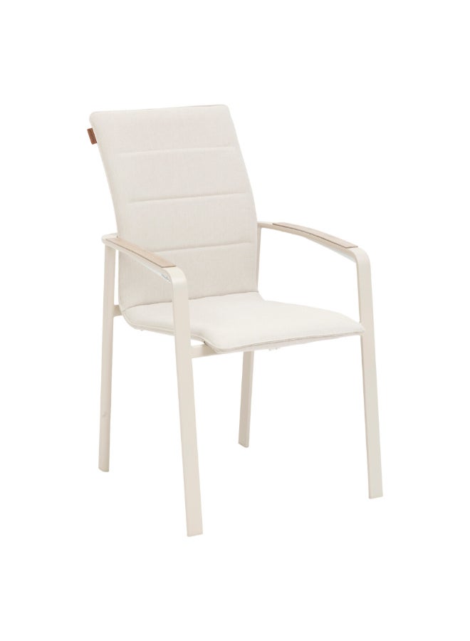 هسبيرايد دييز كرسي حديقة بتصميم أنيق وقابل للتراص لون العاج والطين 95 x 67 x 57.5 سم 205096 - Image 1