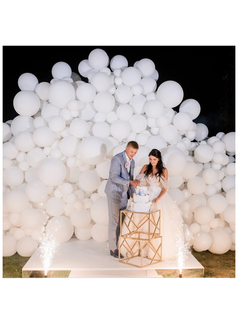 White Balloons Different Sizes 105pcs 5/10/12/18 Inch for Garland Arch, Party Latex Balloons for Happy New Year Decorations Birthday Party Wedding Anniversary Baby Shower Party Decoration - Image 4