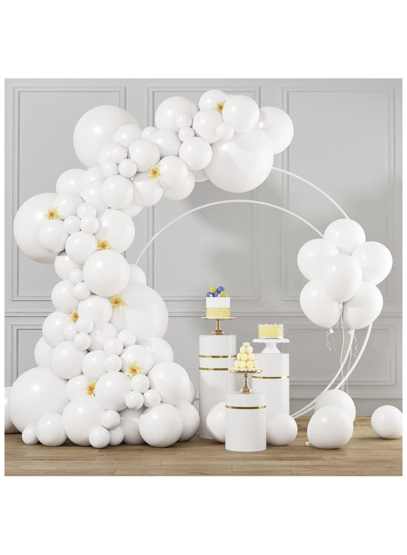 White Balloons Different Sizes 105pcs 5/10/12/18 Inch for Garland Arch, Party Latex Balloons for Happy New Year Decorations Birthday Party Wedding Anniversary Baby Shower Party Decoration - Image 1