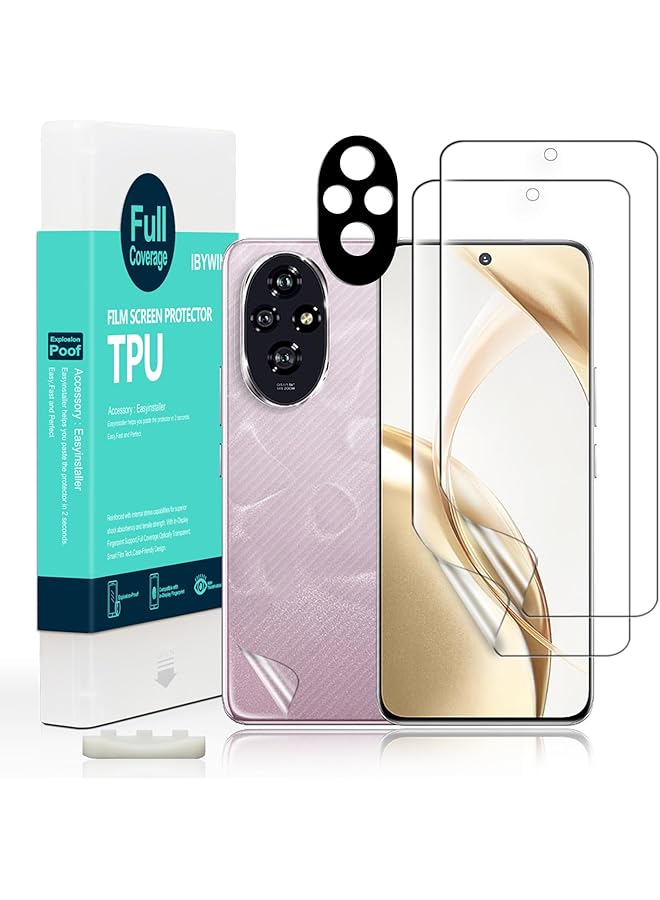 erorex 2 Pcs Screen Protector For Honor 200 5G 6.7 Inch Flexible Tpu Film With 1Pc Camera Lens Protector 1Pc Back Film Easy To Install - Image 1