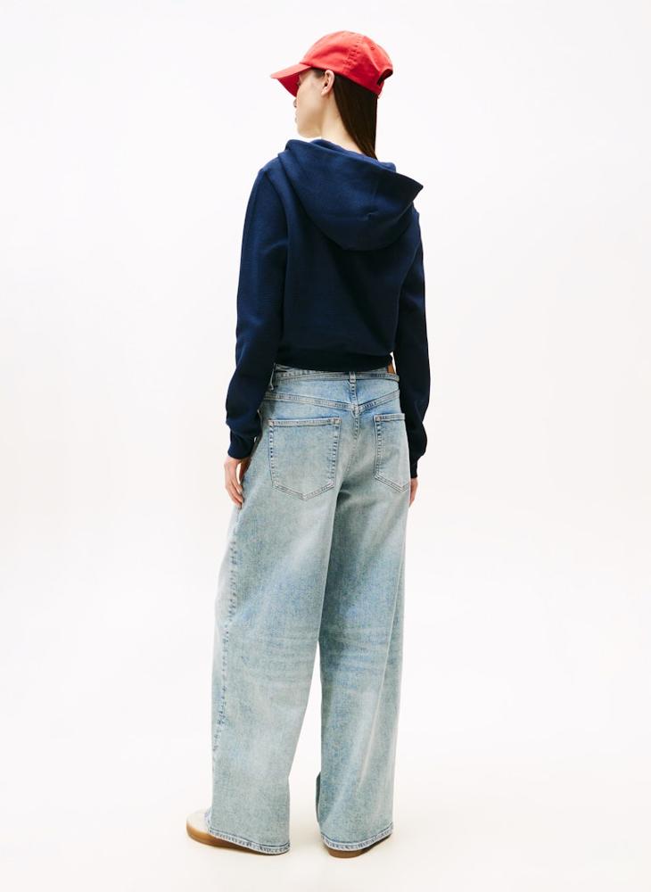 TOMMY JEANS Graphic Crop Pullover Hoodie - Image 2