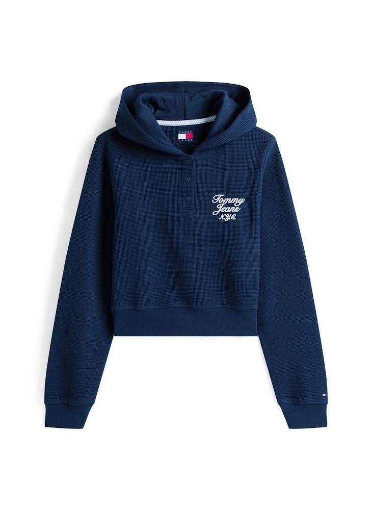 TOMMY JEANS Graphic Crop Pullover Hoodie - Image 4