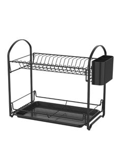 FEELINGS Dish Rack Easy 2 Layer Utensil Holder | Crockery Organizer | Cutlery Organizer - L48×W25×H38cm