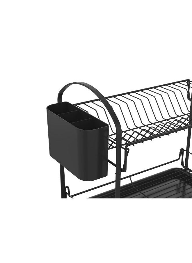Feelings - FEELINGS Dish Rack Easy 2 Layer Utensil Holder | Crockery Organizer | Cutlery Organizer - L48×W25×H38cm - Image 1