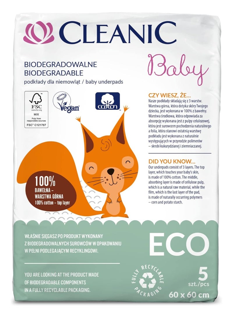 كلينيك وسادات داخلية للأطفال قابلة للتحلل 5 قطع - Image 3