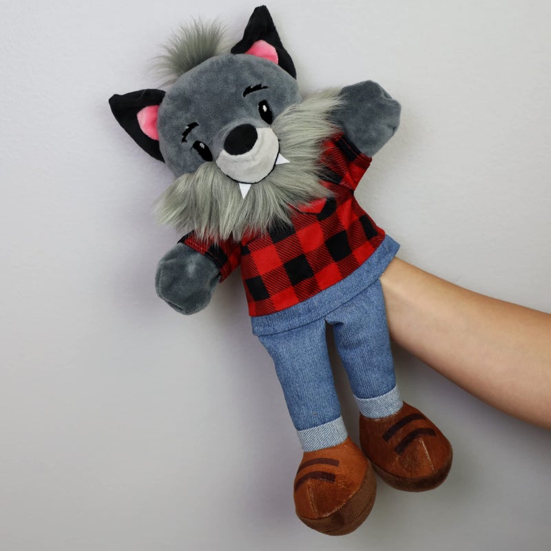 Playtime by Eimmie Sharewood Forest Friends Walter The Wolf Hand Puppet - Stuffed Animal Puppet for Toddlers - Hand Puppets for Kids, Toddler Puppets for Puppet Theatre & Creative Play - Small - Image 2