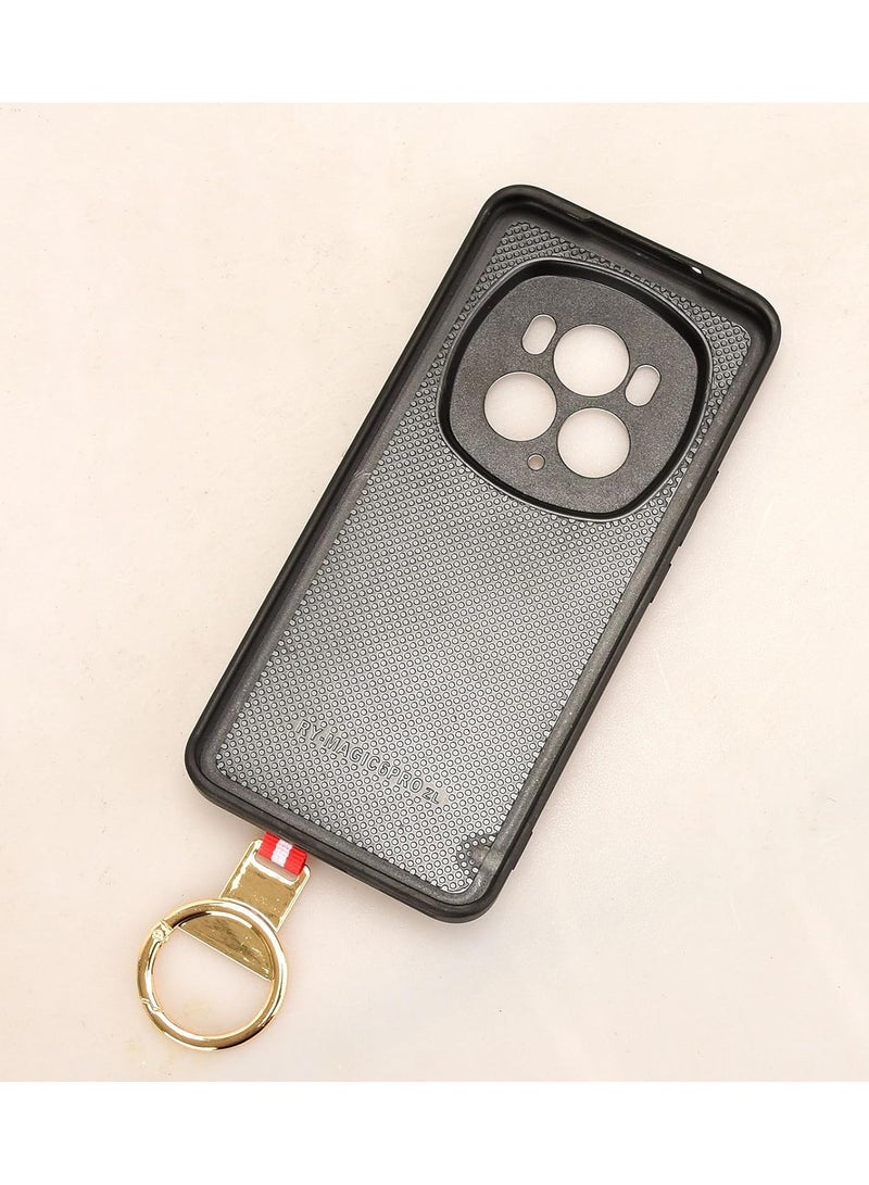 General Honor Magic 6 Pro case, [wristband] + [keychain] multifunctional case, PU leather comfortable hand feel non-slip combination case  - Image 3