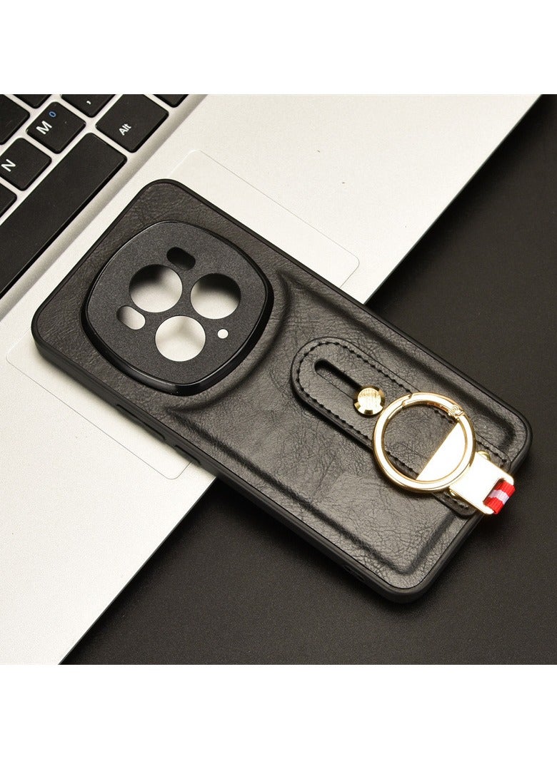 General Honor Magic 6 Pro case, [wristband] + [keychain] multifunctional case, PU leather comfortable hand feel non-slip combination case  - Image 5