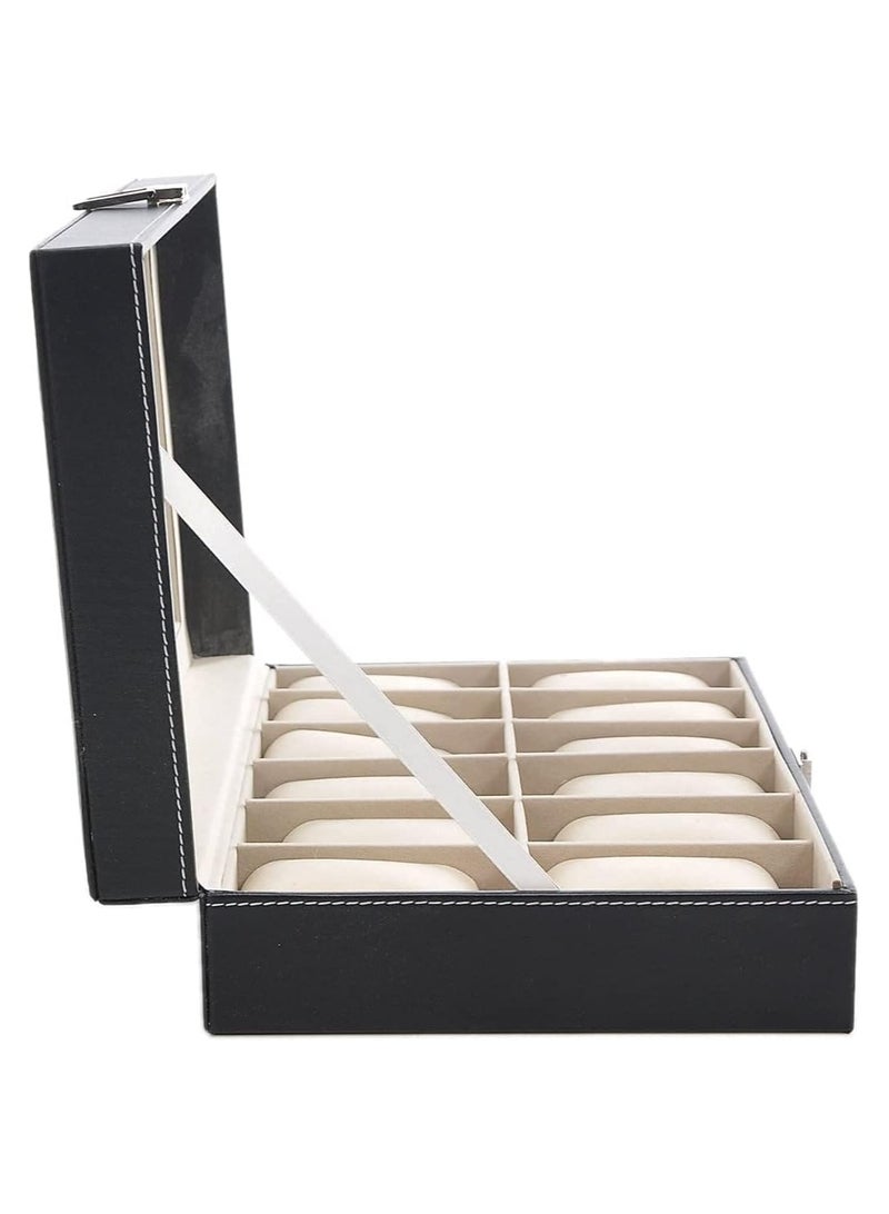 BLOOMING TIME 12 Grid Zipper Watch Box Watch Case Travel Watch Box  Portable Watches Storage Case Watch Organizer - Image 3