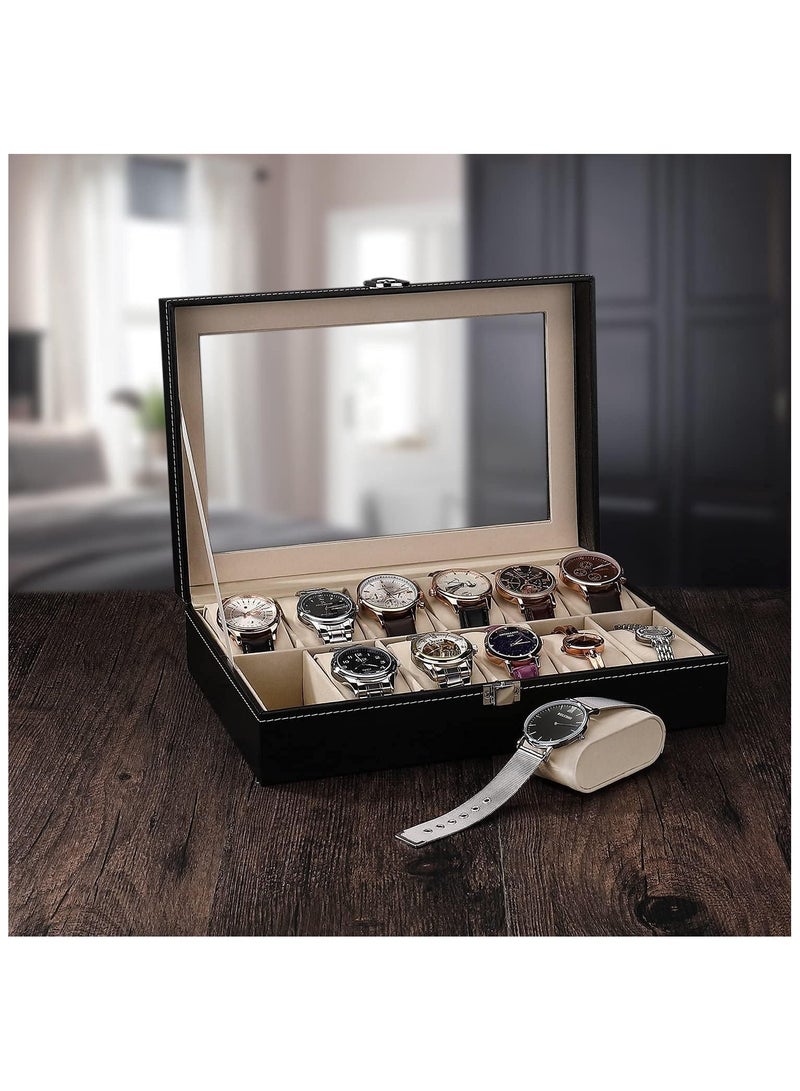 BLOOMING TIME 12 Grid Zipper Watch Box Watch Case Travel Watch Box  Portable Watches Storage Case Watch Organizer - Image 2