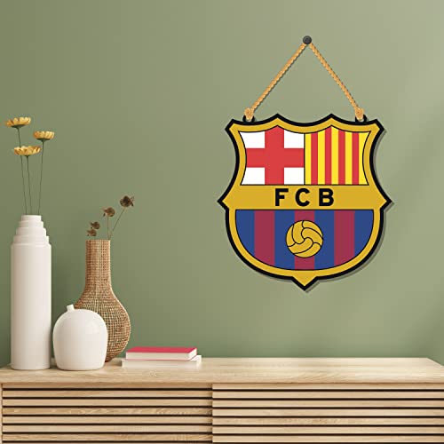 Bhai Please Barcelona FCB Wooden Wall Decor | Hanging | Wall Art | Wooden Hanger for Living Room | Bedroom | Kitchen| Office - For Home Decor, Gift - Image 3