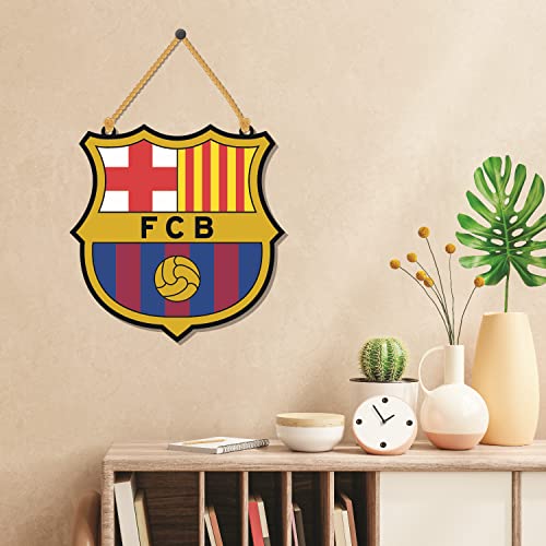 Bhai Please Barcelona FCB Wooden Wall Decor | Hanging | Wall Art | Wooden Hanger for Living Room | Bedroom | Kitchen| Office - For Home Decor, Gift - Image 1