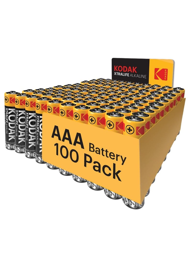 Kodak Kodak | Triple AAA Batteries 100 Pack | Triple A Batteries AAA | Disposable Alkaline 1.5V 