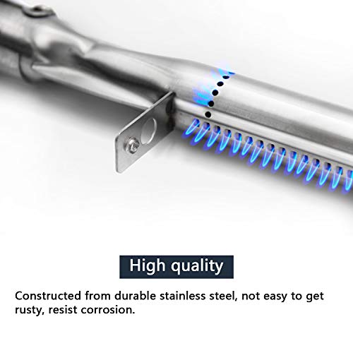 Hongso 15 3/8" BBQ Gas Grill Replacement Stainless Steel Pipe Tube Burner for Kenmore Sears, K Mart Part, Members Mark Part, Outdoor Gourmet, Lowes Model Grills, 4-Pack - Image 5