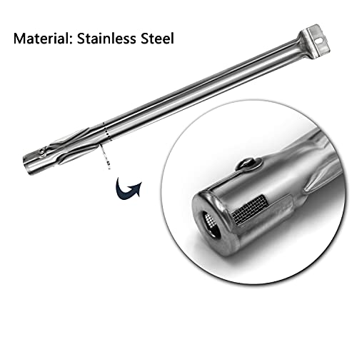 Hongso 15 3/8" BBQ Gas Grill Replacement Stainless Steel Pipe Tube Burner for Kenmore Sears, K Mart Part, Members Mark Part, Outdoor Gourmet, Lowes Model Grills, 4-Pack - Image 4