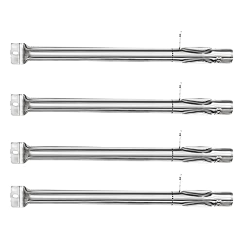 Hongso 15 3/8" BBQ Gas Grill Replacement Stainless Steel Pipe Tube Burner for Kenmore Sears, K Mart Part, Members Mark Part, Outdoor Gourmet, Lowes Model Grills, 4-Pack - Image 1