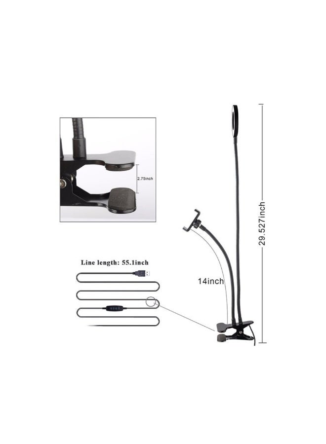 ACLIX Flexible Mobile Phone Holder With LED Light Black - Image 2