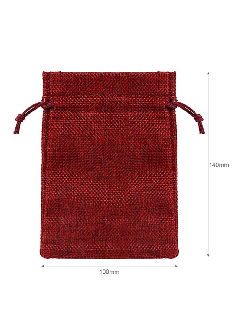 SOLARAE Hessian Bags Linen Jute Small Gift Pouches Bags Reusable Sack Drawstring Bags Jewellery Pouches - Image 5