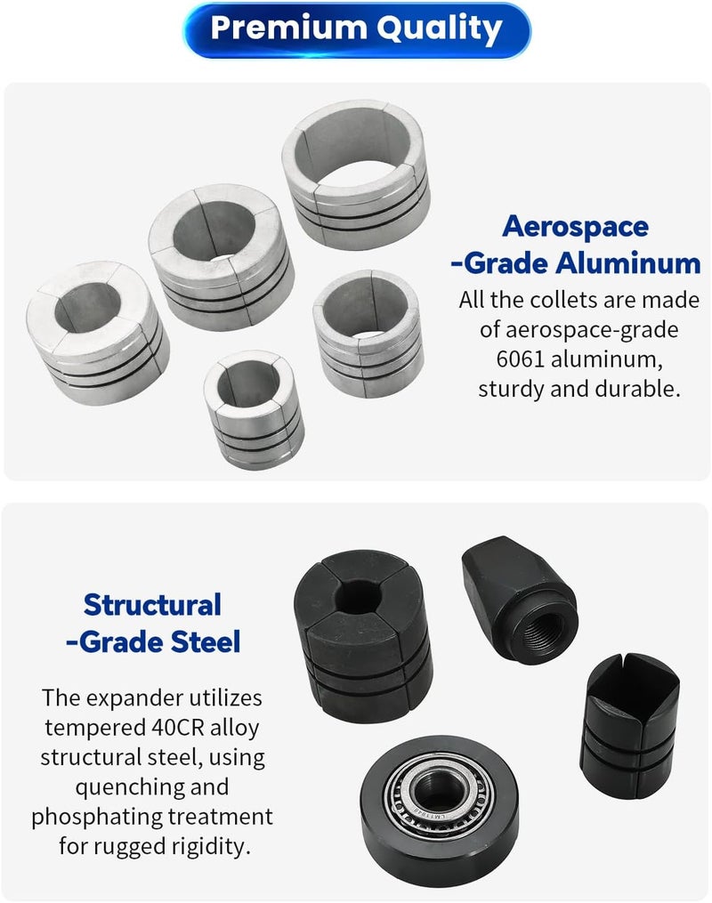 ATPEAM Exhaust Pipe Expander Stretcher Tool Set - 28mm Muffler Pipe Spreader Automotive Car Tool Kit (1-5/8 to 4-1/4 Inches) with Storage Case - Image 4