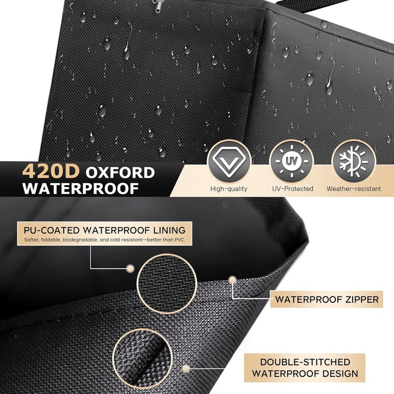 AIGOTSUKI Cushion Storage Bag Waterproof Outdoor Cushion Storage Bag 68" L x 30" W x 20" H Large Patio Cushion Storage Bag with Handle and Zipper - Image 3