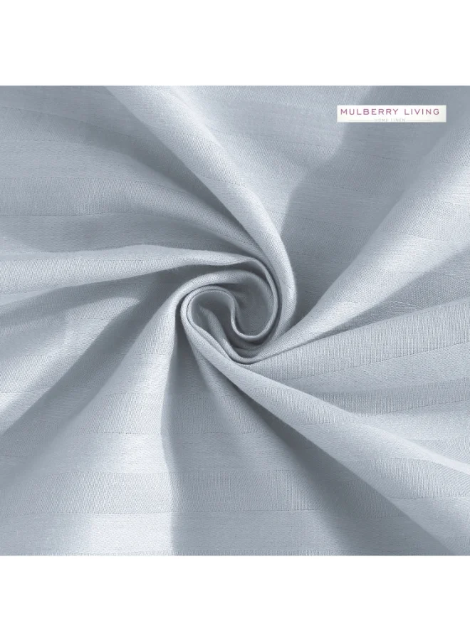 MULBERRY LIVING 100% Cotton -300 TC Elysian Stripes California King(260 x 240 cms) Duvet Cover - Slate Blue