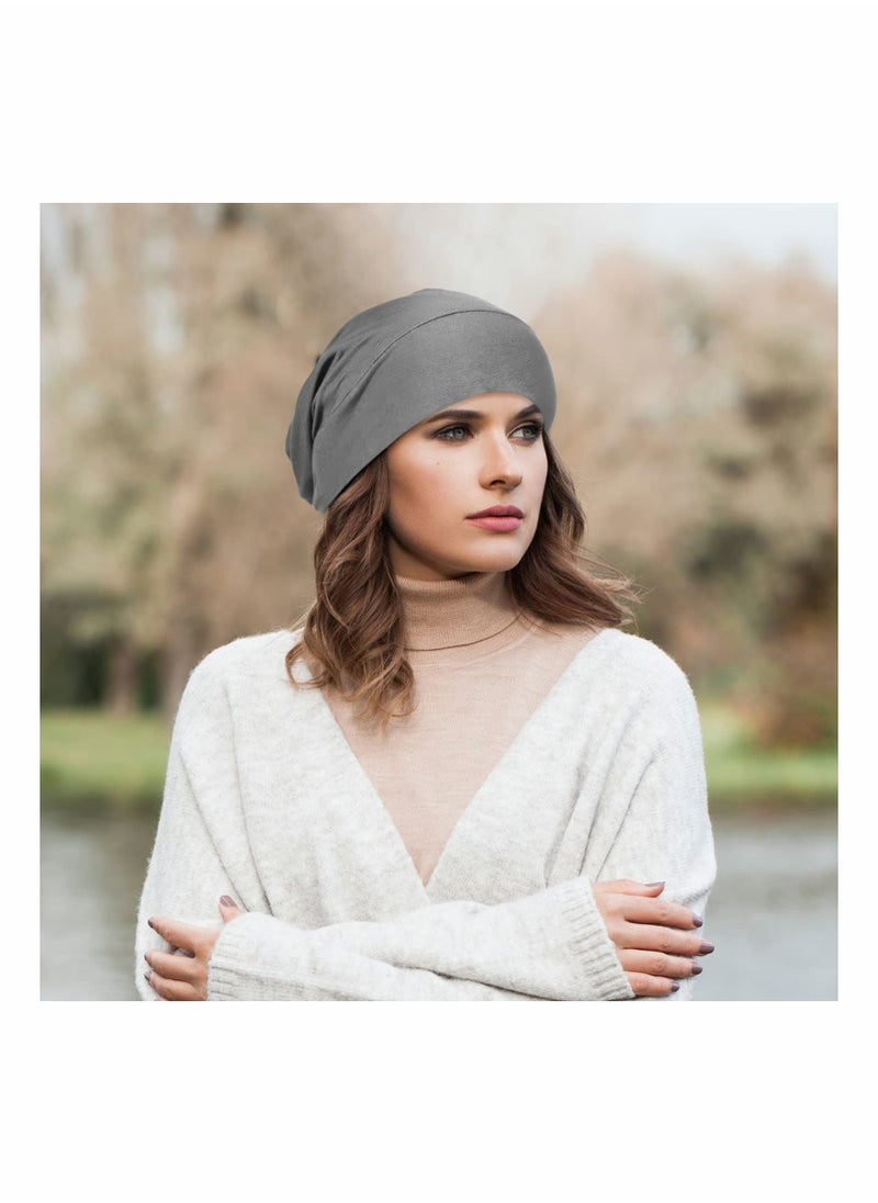 Generic - 4 Pieces Satin Lined Sleep Cap for Men Women Adjustable Designed Sleeping Hair Satin Hair Bonnet Silk Satin Sleep Cap Cover Night Sleeping Beanie Gifts for Boyfriend Husband Dad - Image 1