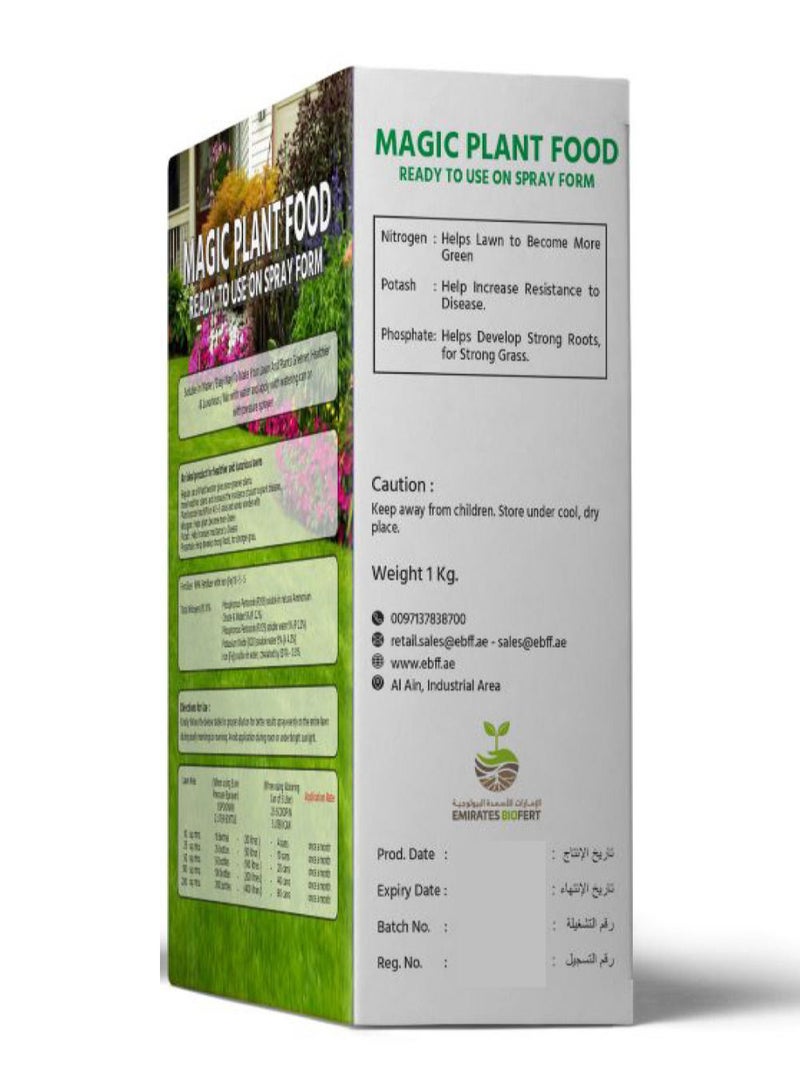 Emirates Biofert Magic Plant Food Spray Form for Greener, Healthier Lawns & Gardens, 1Kg - Image 4