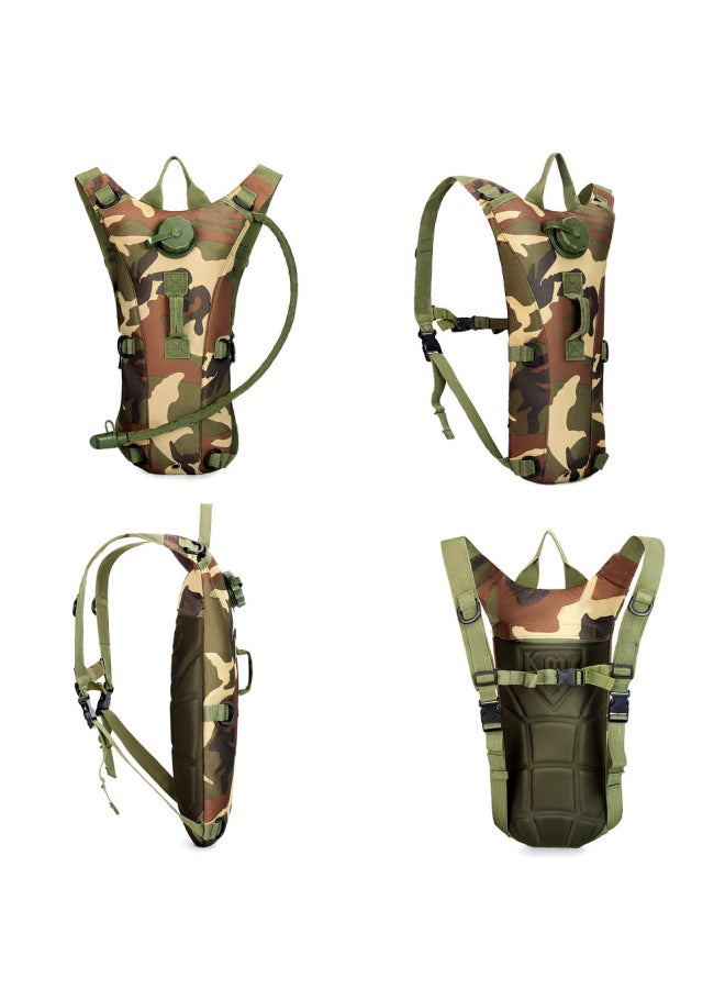 Generic Outdoor Sports Camouflage Backpack Double Shoulder Water Bag Pack Riding Hiking Bag Tactical Backpack EVA Inner Liner Oxford Cloth-Color:CP Camouflage-Capacity:Below 3L - Image 2
