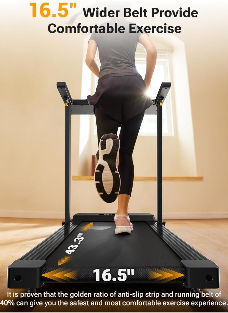 ETG - Household Silent Foldable Treadmill 1-12km/h Speed Adjustment, Full Touch Screen, with Remote Control, 120KG Load Capacity,220v/50-60hz - Image 1