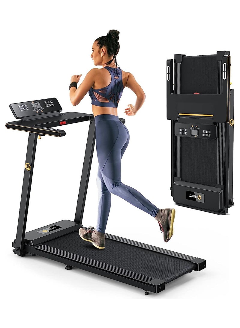 ETG - Household Silent Foldable Treadmill 1-12km/h Speed Adjustment, Full Touch Screen, with Remote Control, 120KG Load Capacity,220v/50-60hz - Image 1