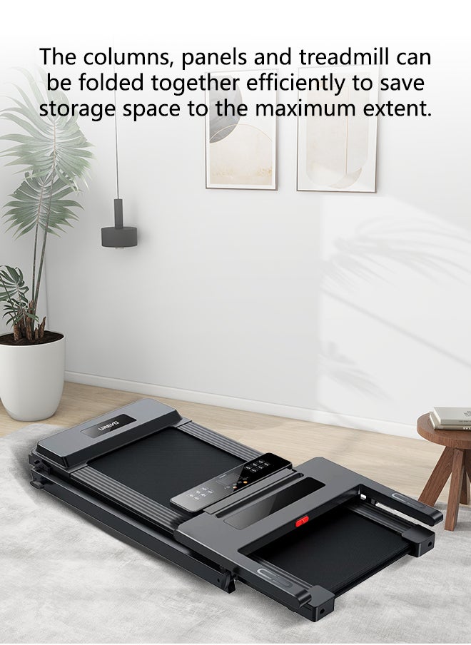 ETG - Household Silent Foldable Treadmill 1-12km/h Speed Adjustment, Full Touch Screen, with Remote Control, 120KG Load Capacity,220v/50-60hz - Image 1
