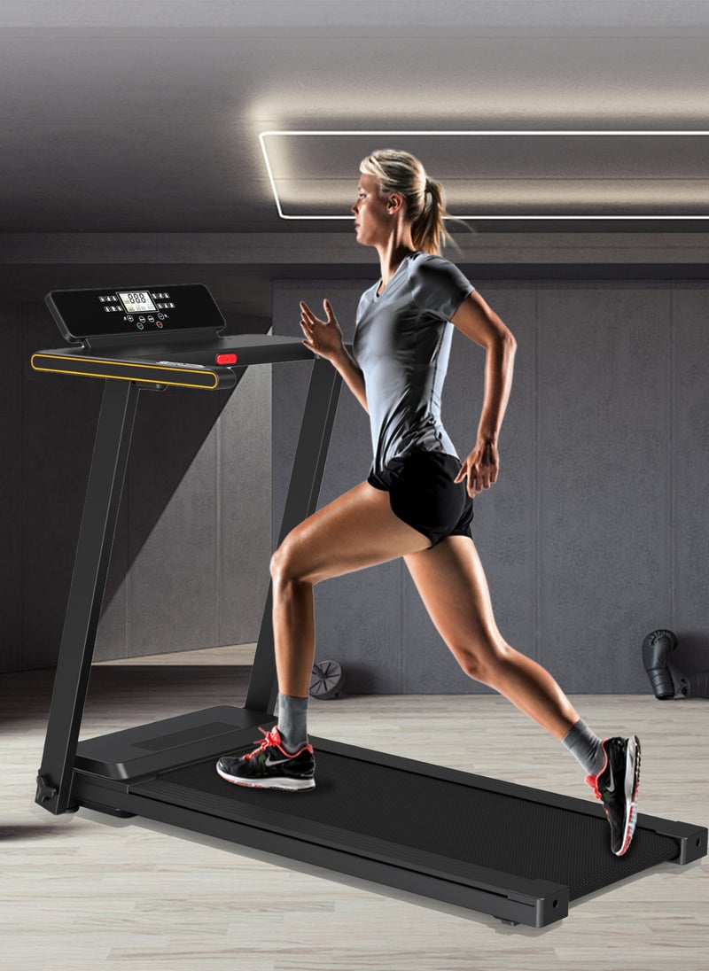 ETG - Household Silent Foldable Treadmill 1-12km/h Speed Adjustment, Full Touch Screen, with Remote Control, 120KG Load Capacity,220v/50-60hz - Image 1