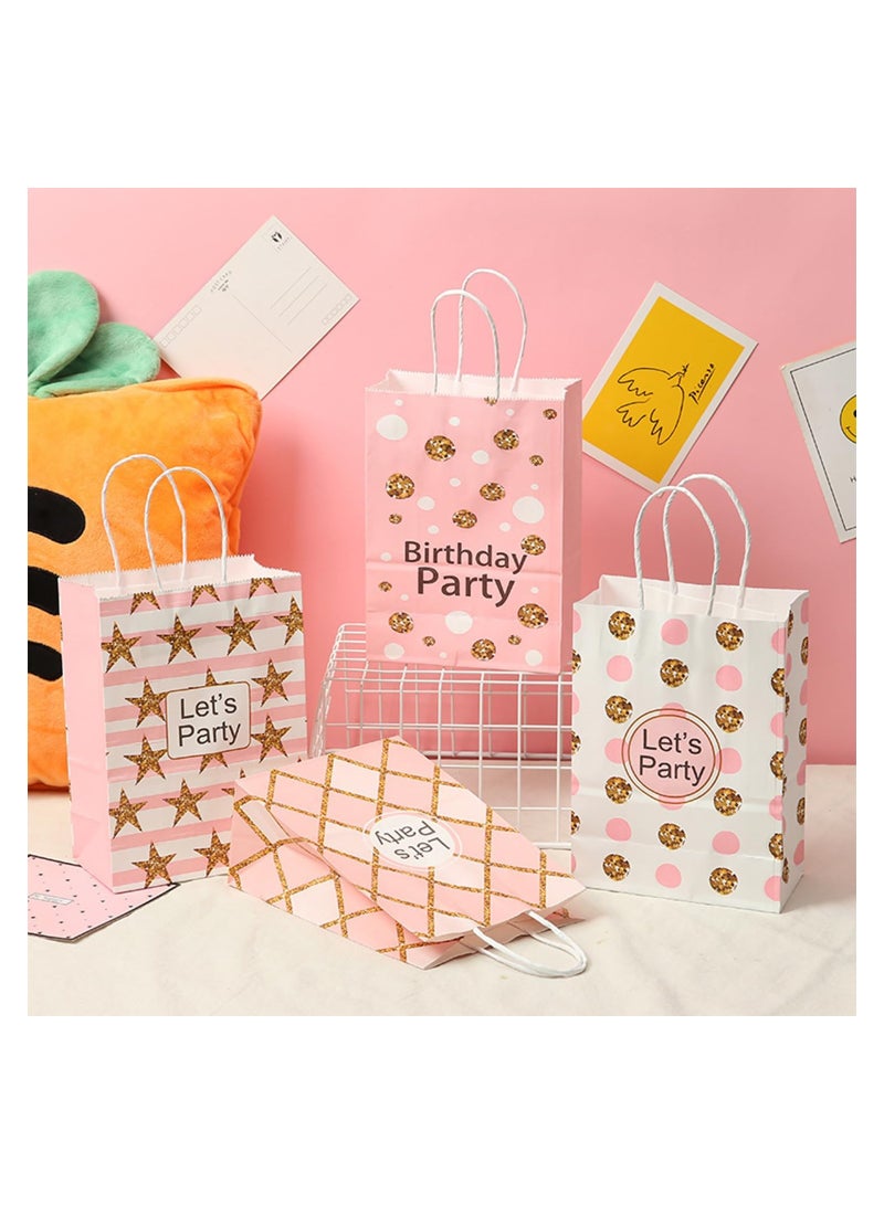 16pcs Medium Gift Bag With Handles, Kids Party Favor Paper Bag, Goodie, Birthday Gift Bag For Boys, Girls, Women and Men’ Birthdays Party, for Wedding Parties, Baby Showers, Graduation Parties - Image 5