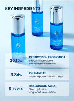 Terrazen Korean Aqua Recharge Deep Moist Serum - Biotics Intensive Serum, +8 Hyaluronic Acid for Radiance and Smooth texture  - Image 3