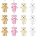 Sealive 12 Pcs Mini Plush Bears 47 Small Stuffed Animals for DIY Valentines Day Bouquets Baby Shower Favors Gender Reveal Tiny Bear Ornaments for Backpack Keychains Christmas Stockings - Image 4