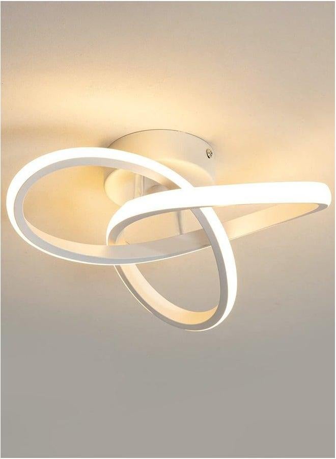 HOMESTAR مصباح سقف LED حديث دائري هندسي أنيق ثري الألوان للردهة وغرفة المعيشة وغرفة النوم 24 واط قطر 25 سم أبيض - Image 1