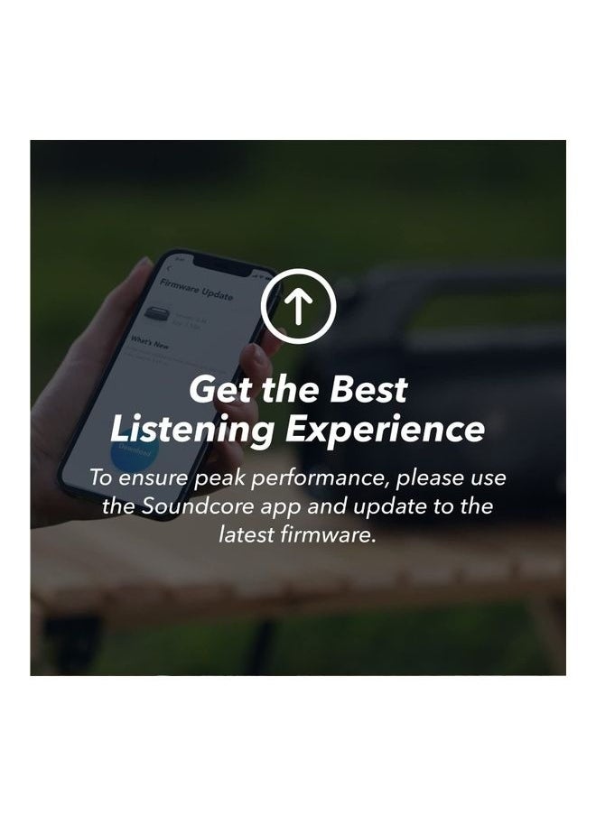 Generic - Motion Boom Plus Portable Outdoor Speaker with 80W Booming Sound, 20H Playtime, IP67 Waterproof and Dustproof, Type-C, Custom EQ, Bluetooth 5.3 Black - Image 1