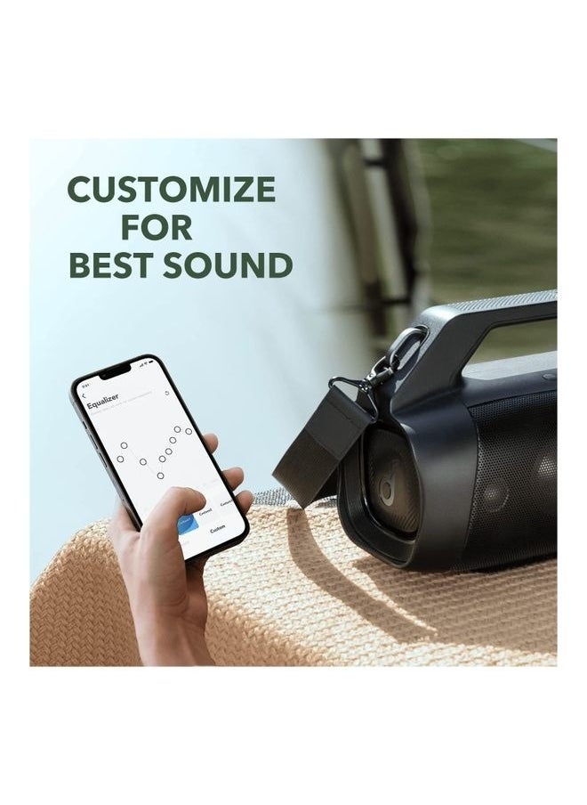 Generic - Motion Boom Plus Portable Outdoor Speaker with 80W Booming Sound, 20H Playtime, IP67 Waterproof and Dustproof, Type-C, Custom EQ, Bluetooth 5.3 Black - Image 1