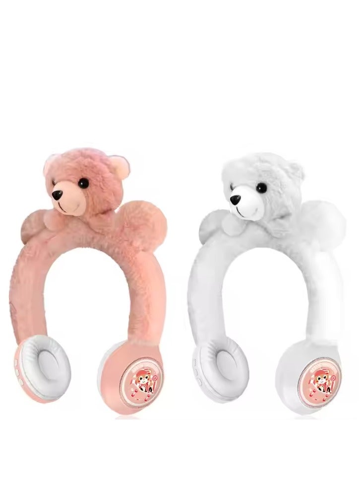 Bear Wireless Bluetooth Headphones - Kids' Headphones with Fur, Clear Sound, Stylish and Modern Design - Image 4