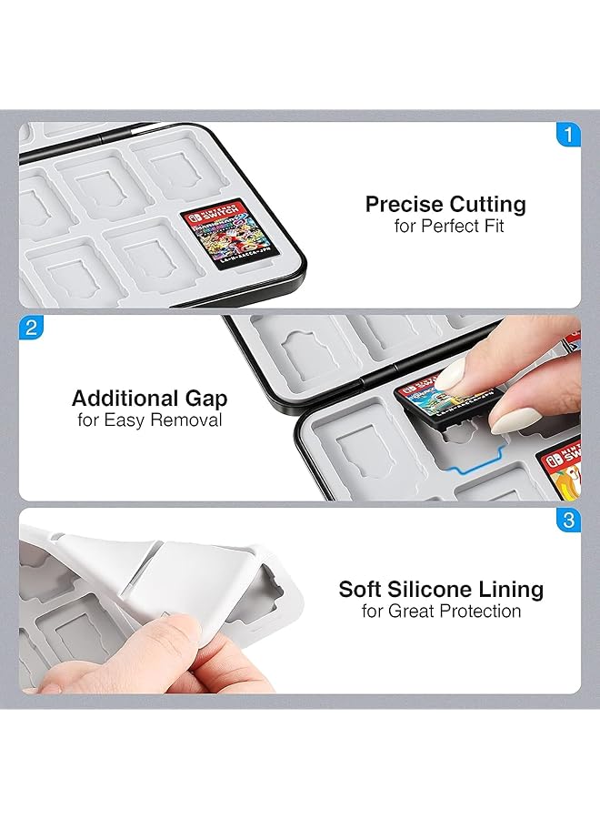 Game Card Case For Nintendo Switch&Switch Oled Switch Lite Game Card Storage Box With 24 Micro Sd Card Slots. - Image 5