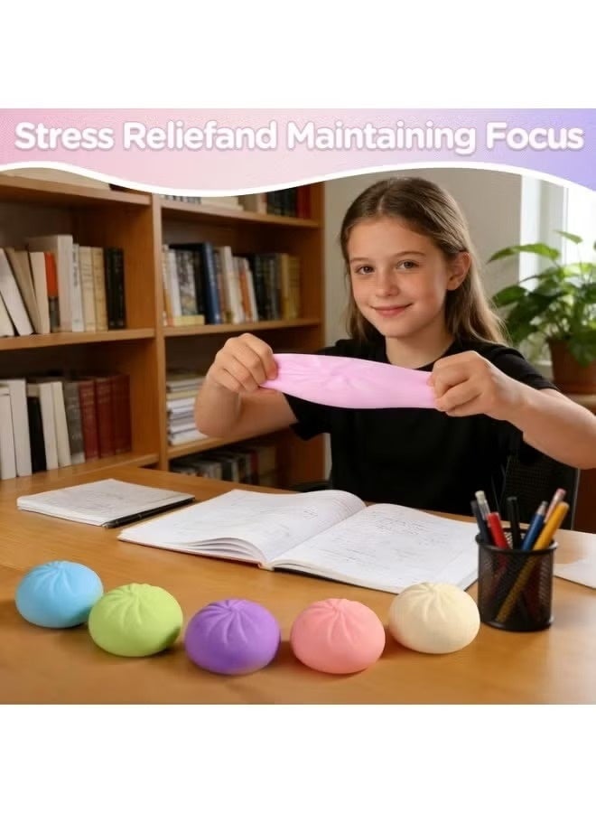 Purple Dumpling Squishy Stress Relief Toy with Steam Box for Adults & Kids 1 piece - Image 2